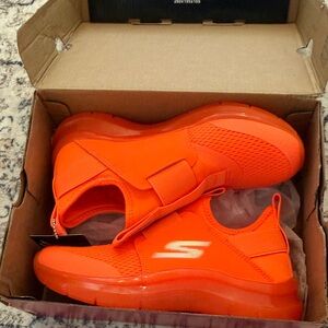 Skechers Kids' Orange Slip-On Shoes size 3Y